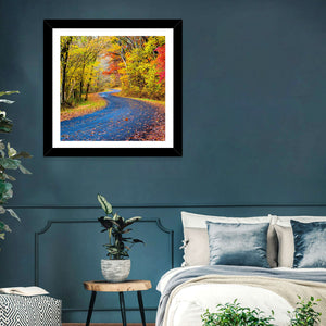 Wet Autumn Road Wall Art