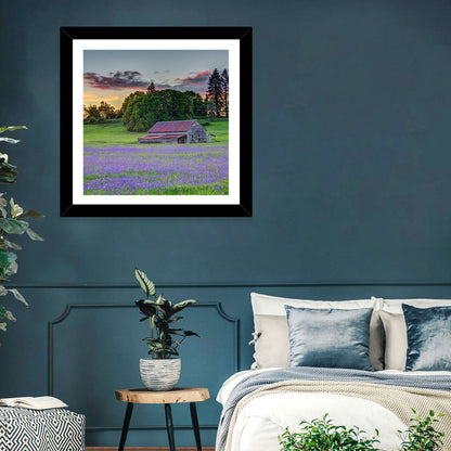Willamette Valley Barn at Sunset Wall Art