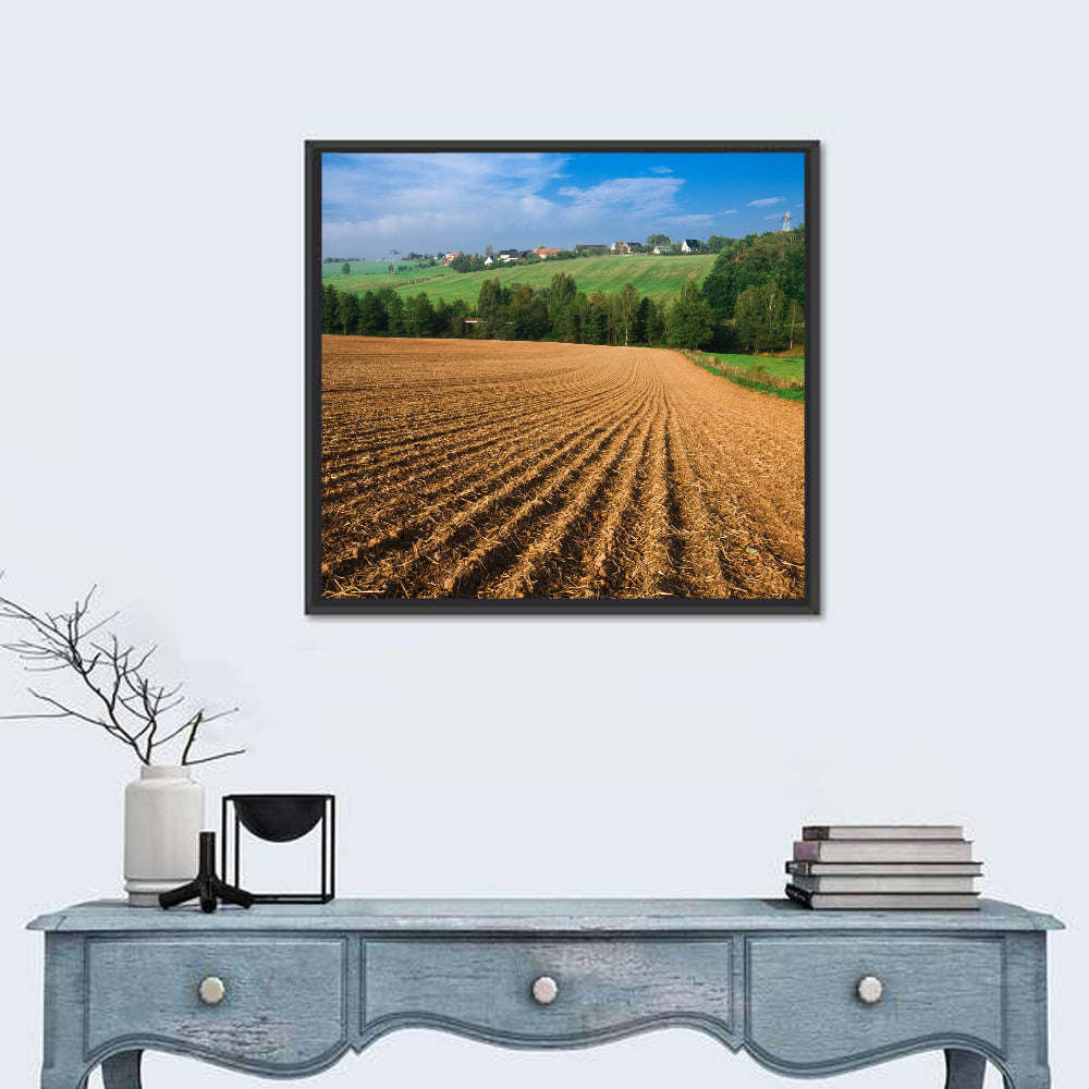 Kansas Wheat Cultivation Farm Wall Art