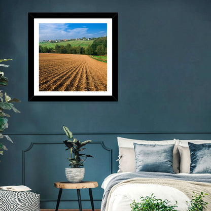 Kansas Wheat Cultivation Farm Wall Art