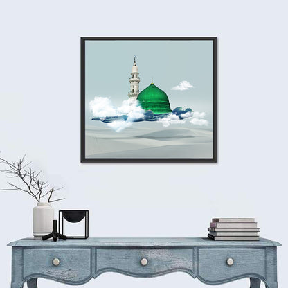 Green Dome of Al-masjid An-nabawi Wall Art