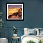 Bass Harbor Head Light at Sunset Wall Art