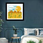Sunny Desert Landscape Wall Art