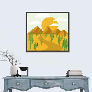 Cloudy Desert Road Wall Art