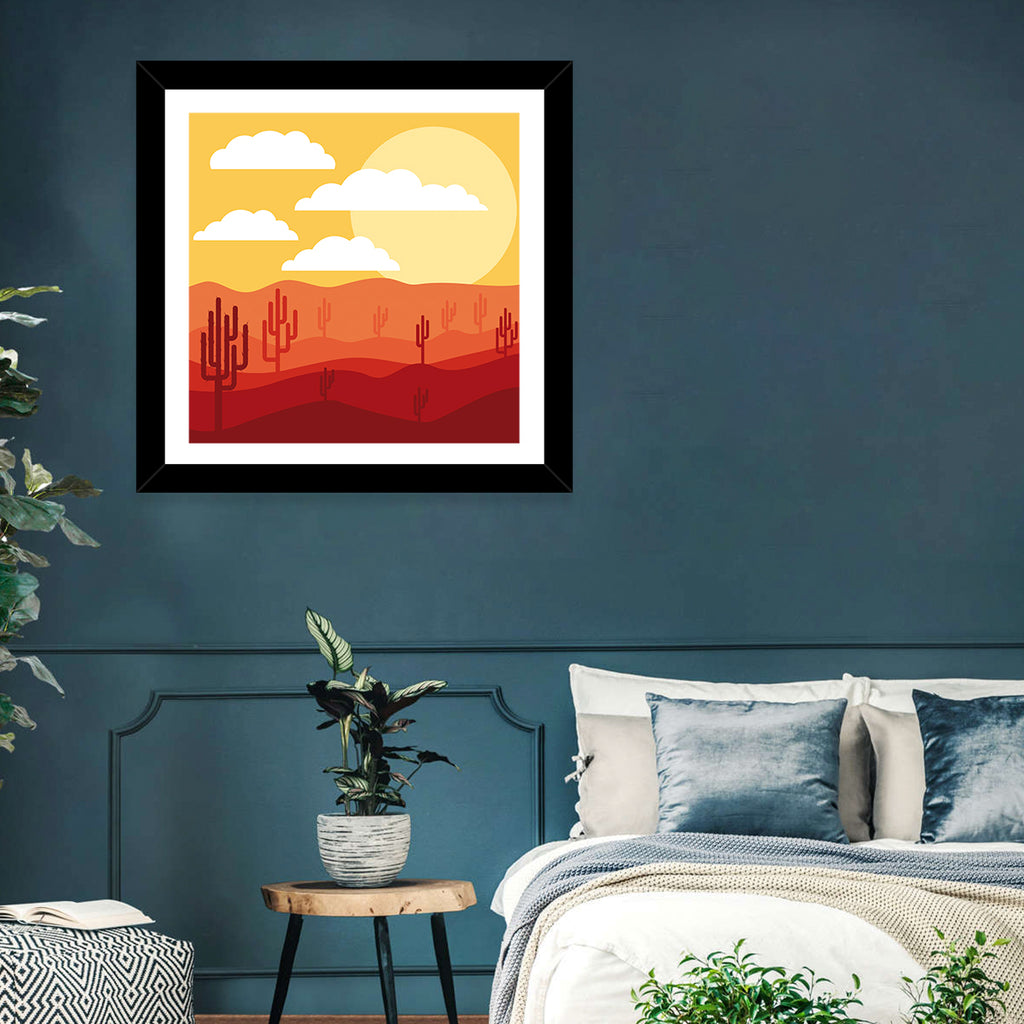 Saguaro Desert Sunrise Wall Art