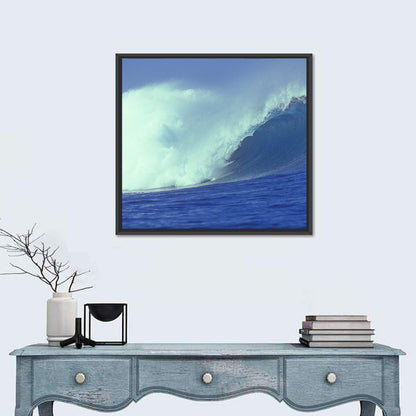 Deep Blue Barrel Wave Wall Art