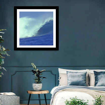 Deep Blue Barrel Wave Wall Art