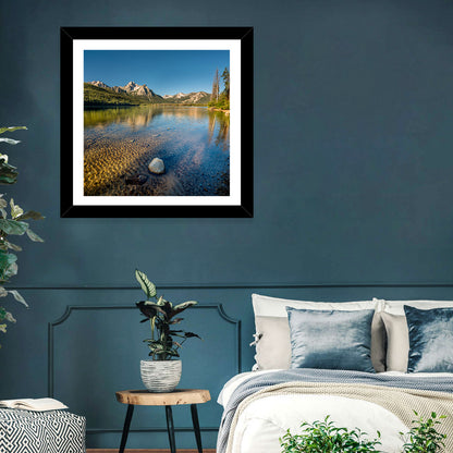 Morning Light at Stanley Lake Wall Art
