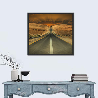 Negev Road at Sunset Wall Art