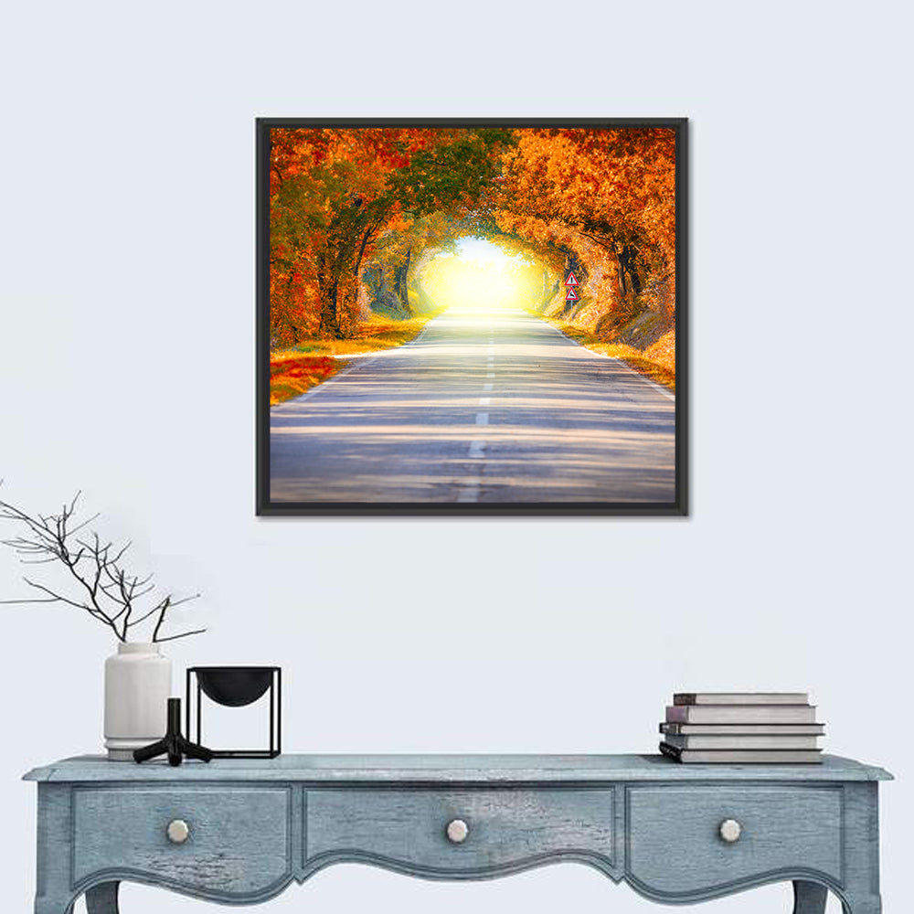 Autumn Trees Tunnel Wall Art