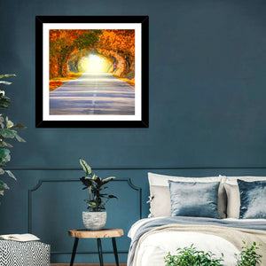 Autumn Trees Tunnel Wall Art