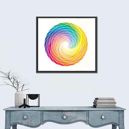 Spiral Rainbow Abstract Wall Art