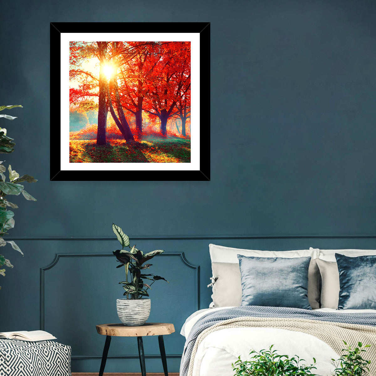 Autumn Park Sunrise Wall Art