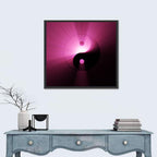 Magenta Yin Yang Symbol Wall Art