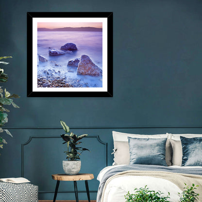 Dead Sea Salt Rocks at Dawn Wall Art
