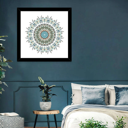 Layered Feather Mandala Wall Art