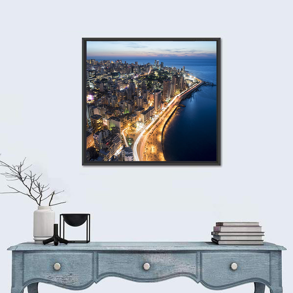 Beirut Corniche at Dusk Wall Art