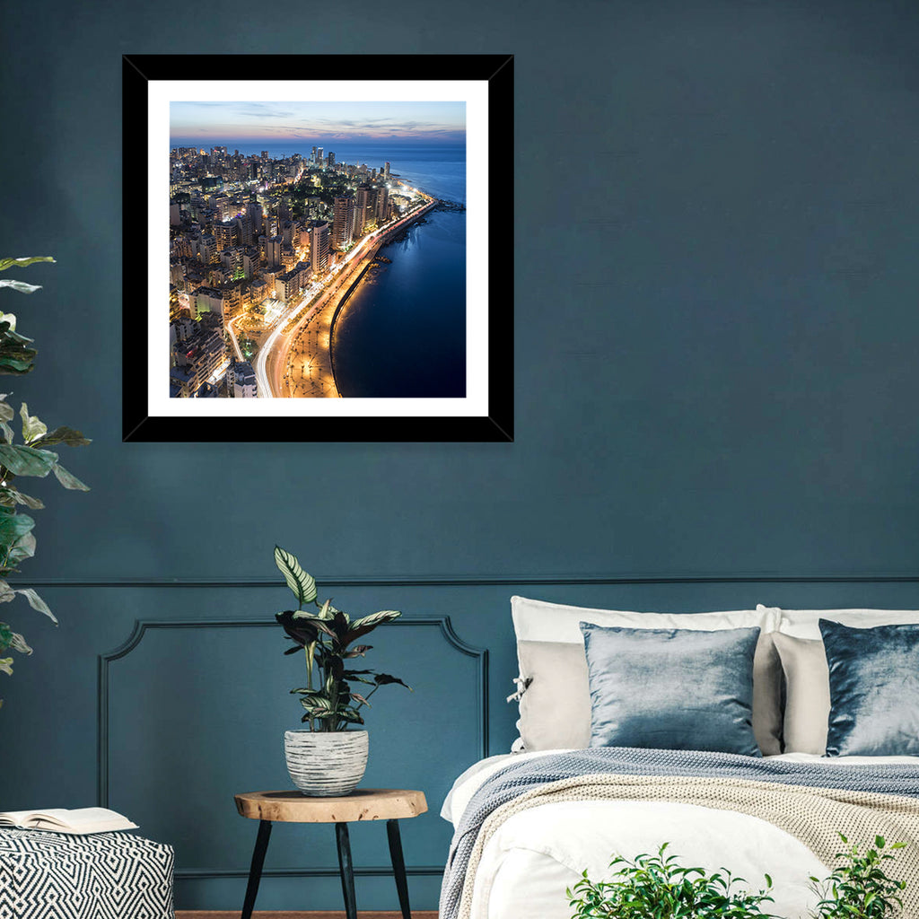 Beirut Corniche at Dusk Wall Art