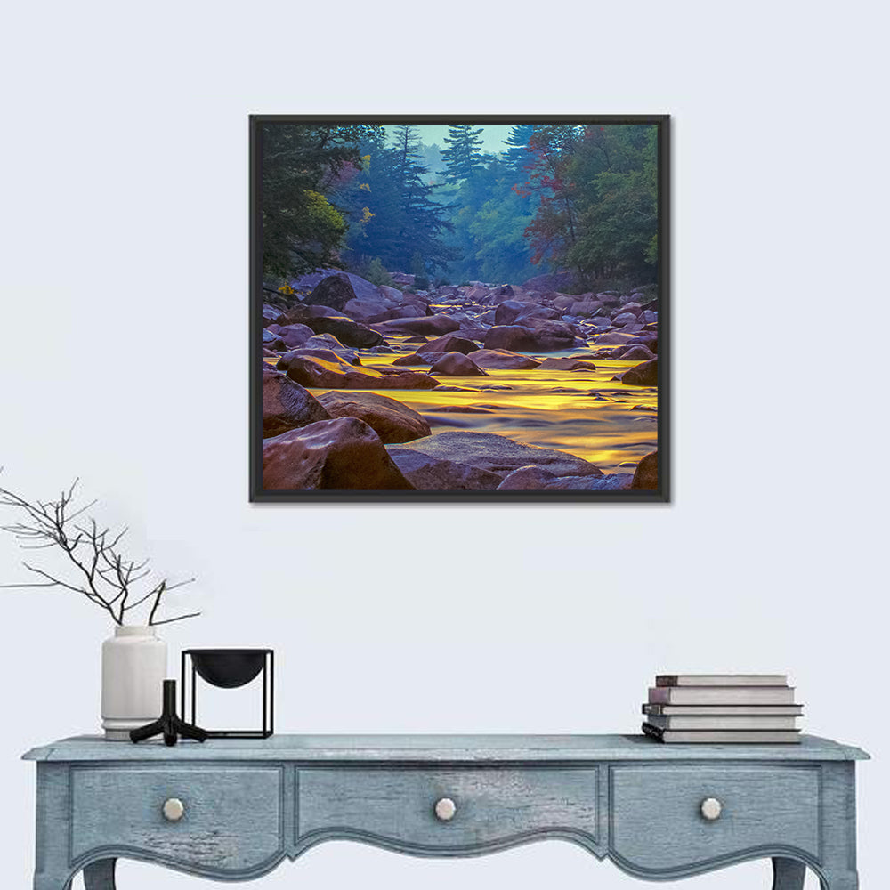 Swift River at Golden Hour, New Hampshire Wall Art