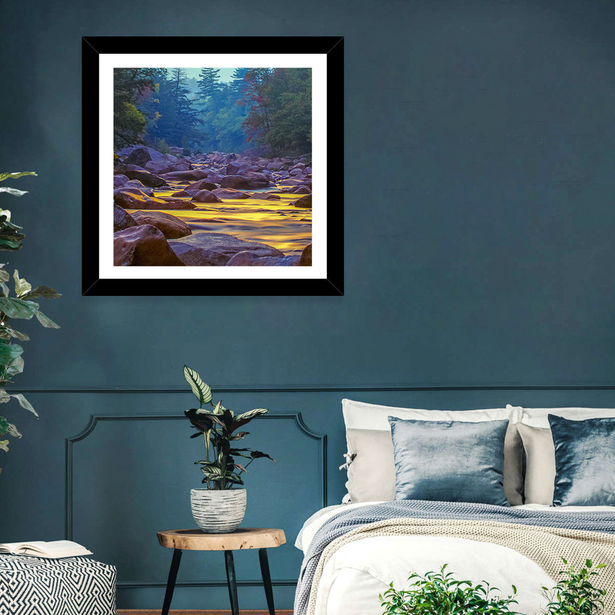 Swift River at Golden Hour, New Hampshire Wall Art