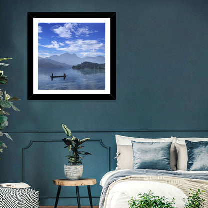 Sun Moon Lake Morning Mist Wall Art