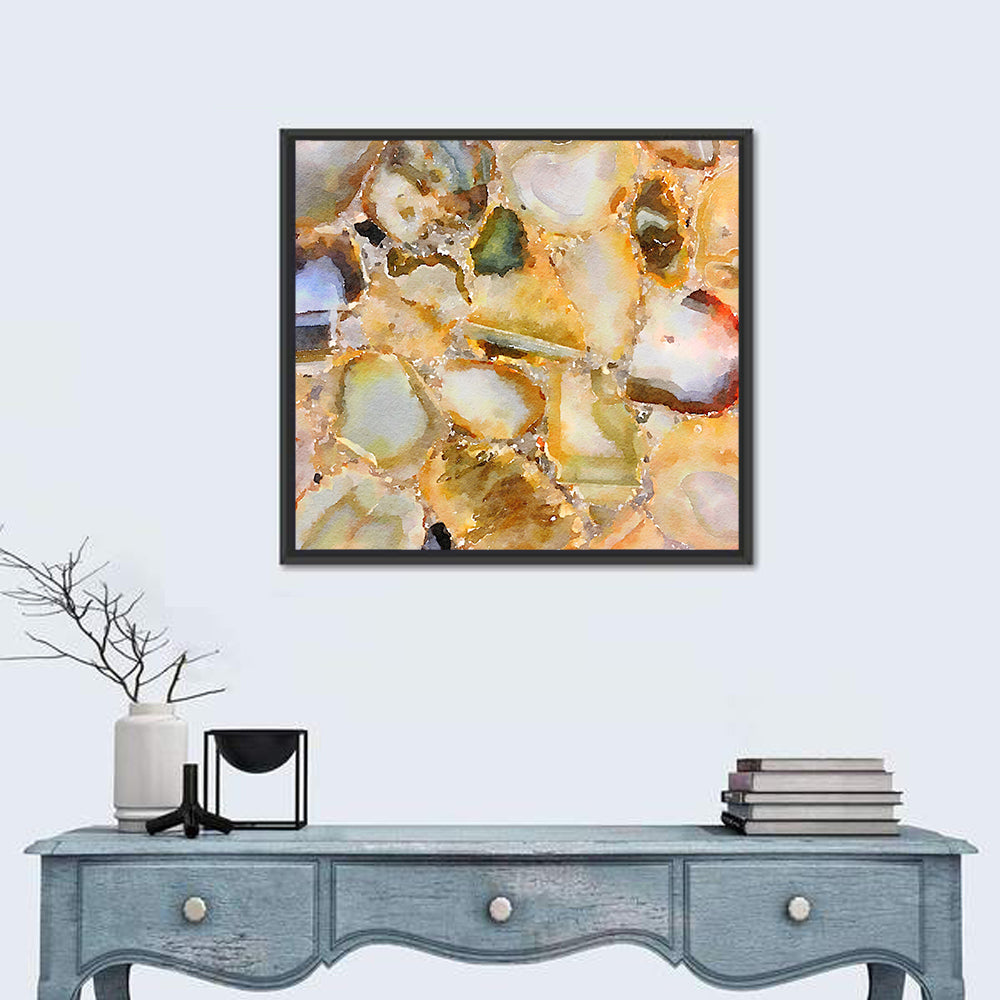 Golden Geode Mosaic Wall Art