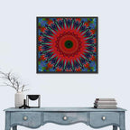 Lotus Blossom Starburst Mandala Wall Art