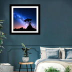 Milky Way Over Mountain Ridge Wall Art