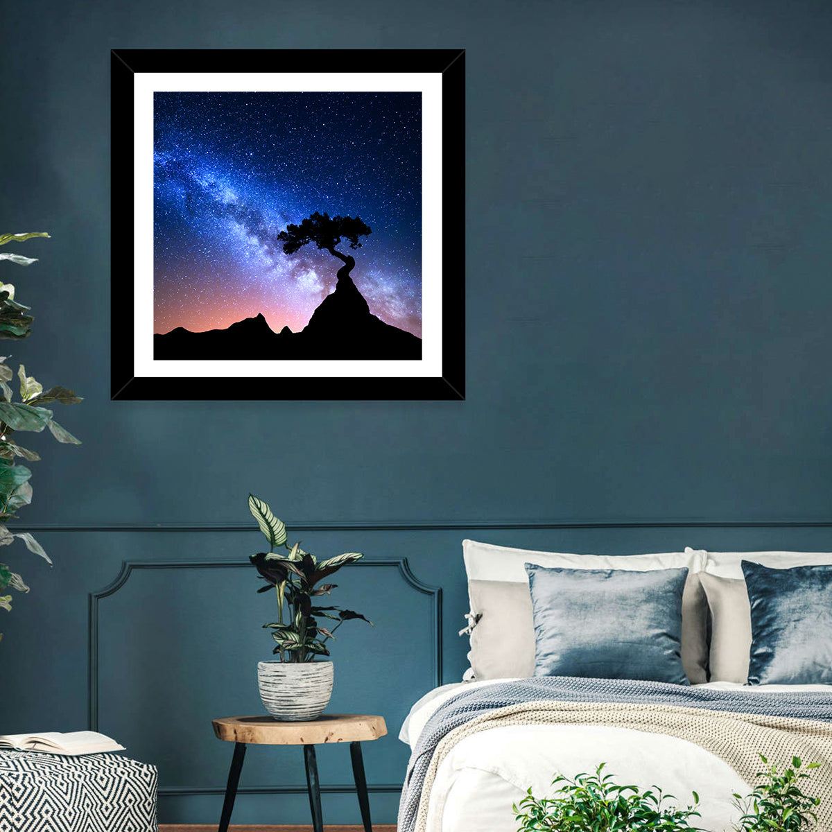 Milky Way Over Mountain Ridge Wall Art