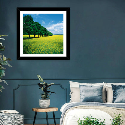 Spring Field of Yellow Flowers Wall Art