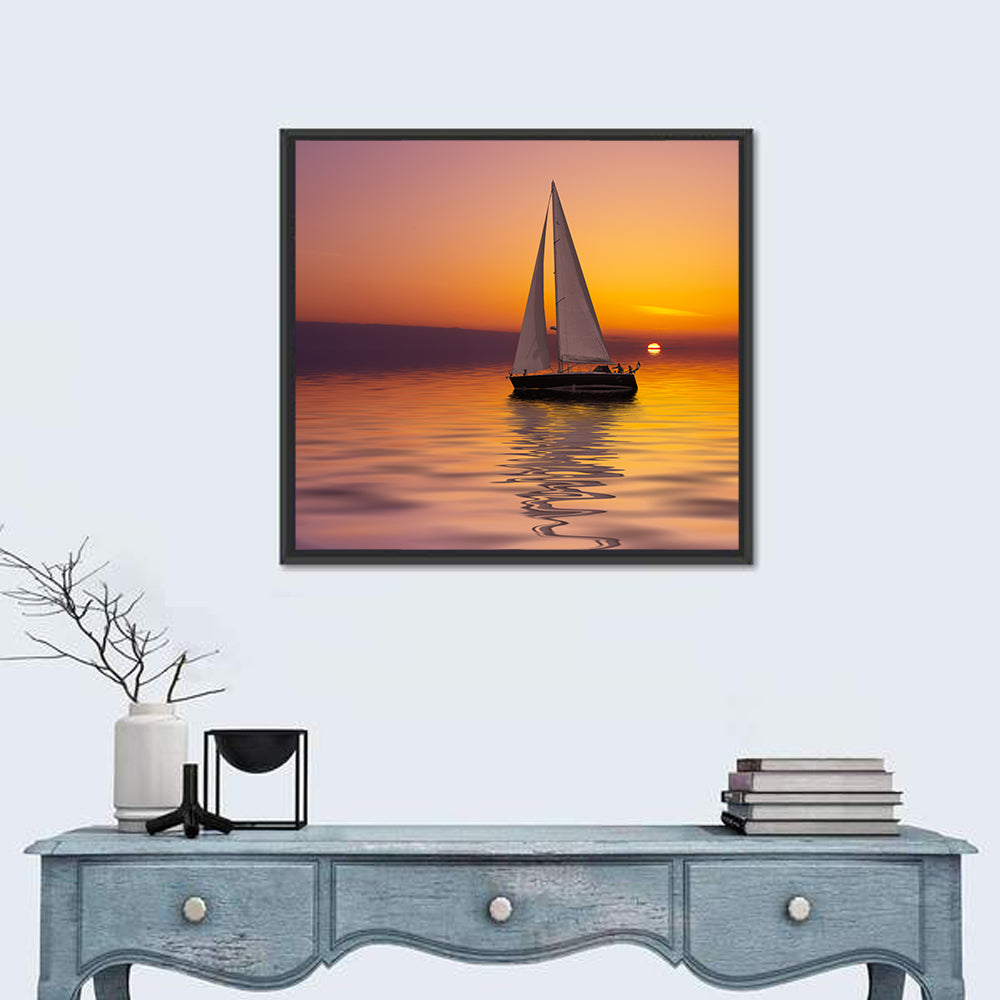 Sailboat Sunset Wall Art