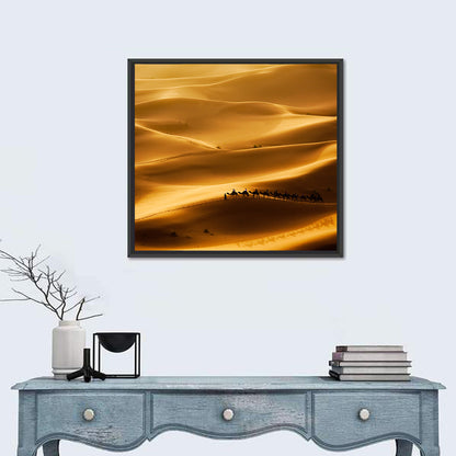 Golden Hour Camel Caravan Wall Art