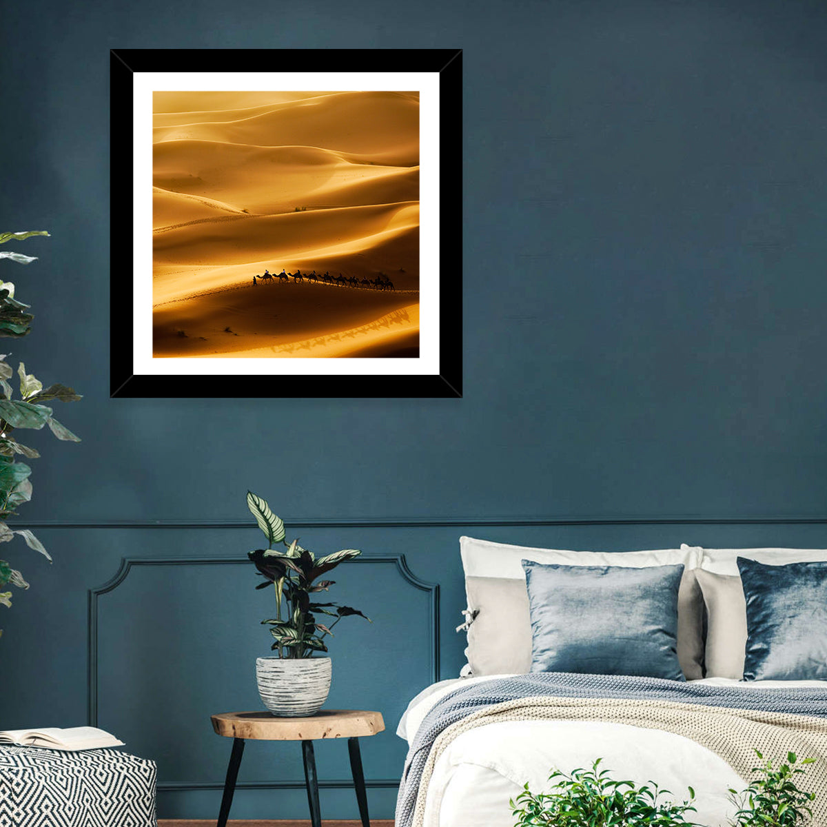 Golden Hour Camel Caravan Wall Art