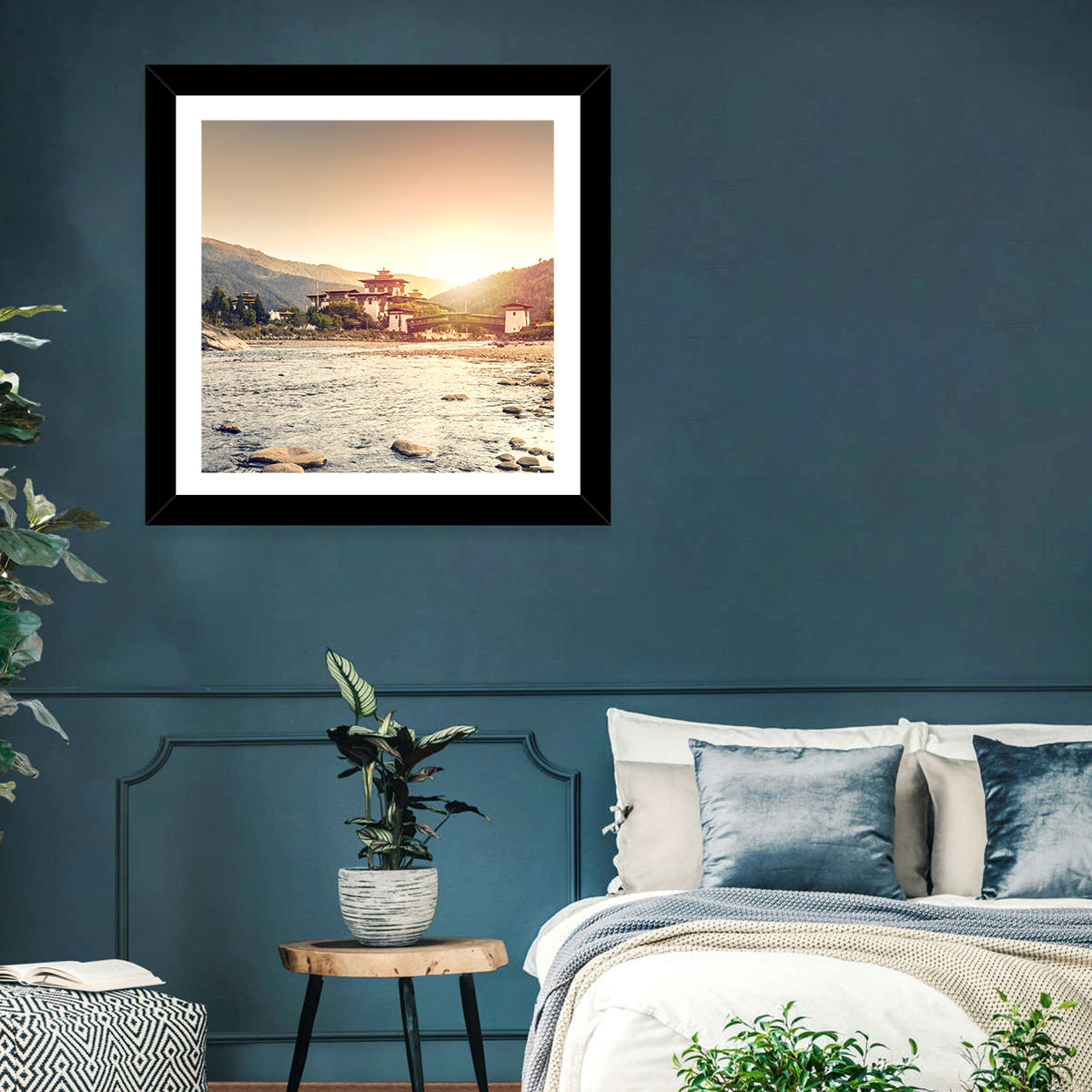 Punakha Dzong at Golden Hour Wall Art