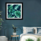 Tropical Watercolor Leaf Pattern Wall Art