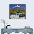 Osorno Volcano Over Petrohue Rapids Wall Art