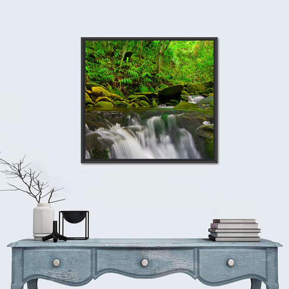 Emerald Jungle Stream Wall Art