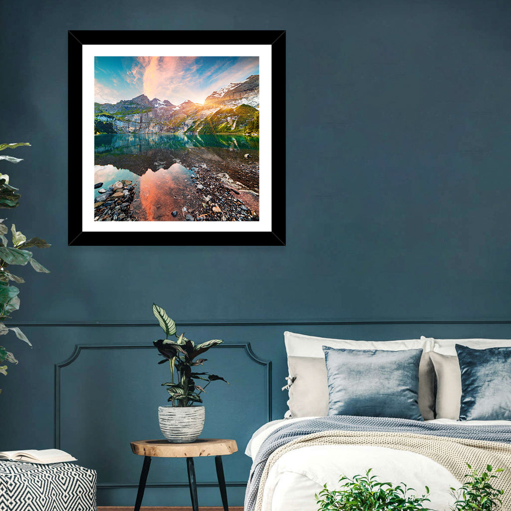 Oeschinensee Reflection Wall Art