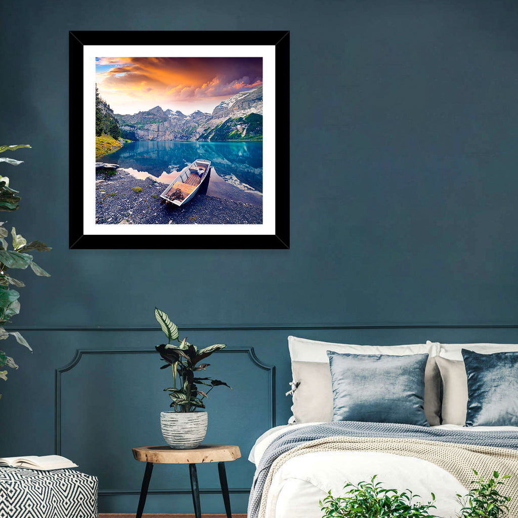 Oeschinensee at Sunset Wall Art
