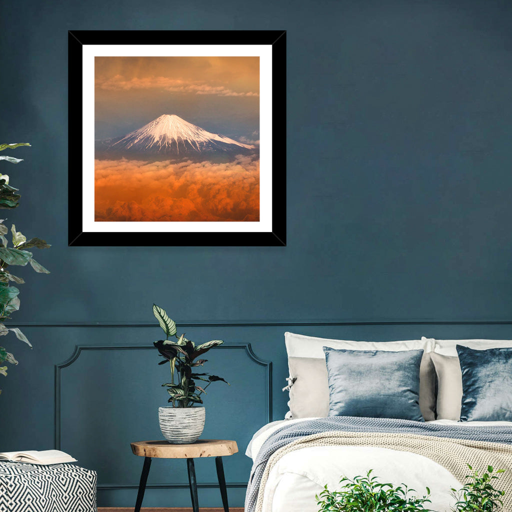Snow-capped Mount Fuji at Sunset Wall Art
