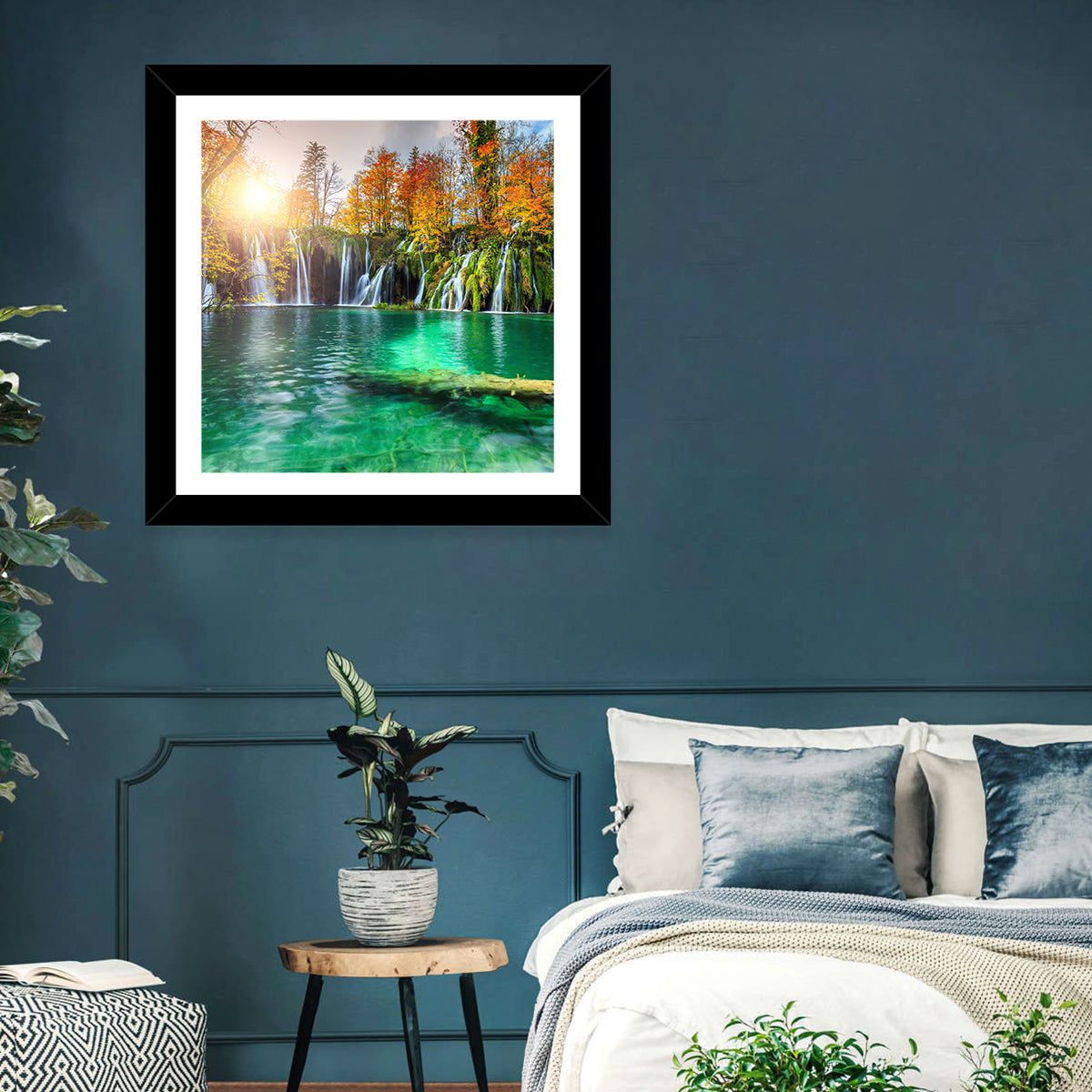 Autumn Waterfalls at Plitvice Lakes Wall Art