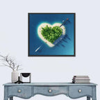 Heart-shaped Island Aerial Wall Art