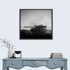 German Tank Desert Silhouette Wall Art