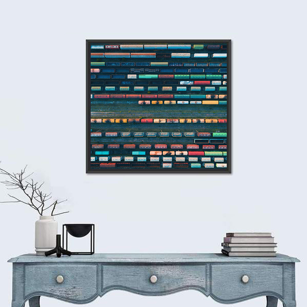 Aerial Freight Train Lines Wall Art