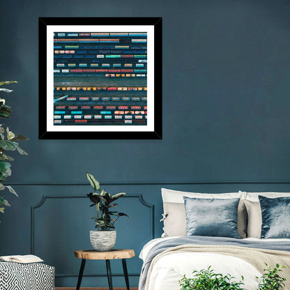 Trains Line Pattern Wall Art