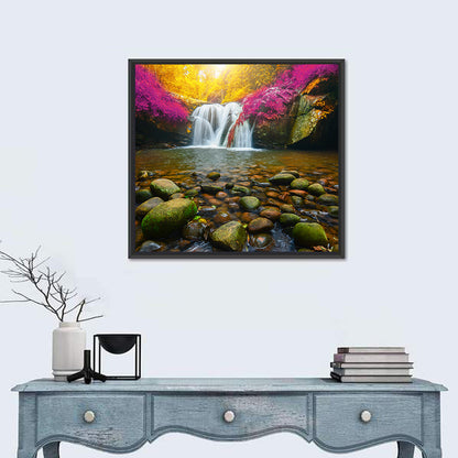 Phu Soi Dao Waterfall at Dusk Wall Art