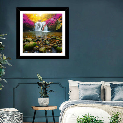 Phu Soi Dao Waterfall at Dusk Wall Art