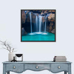 Waterfall Into Turquoise Pool Wall Art