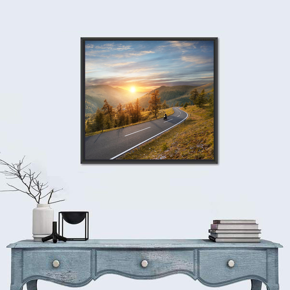 Alpine Highway at Golden Hour Wall Art