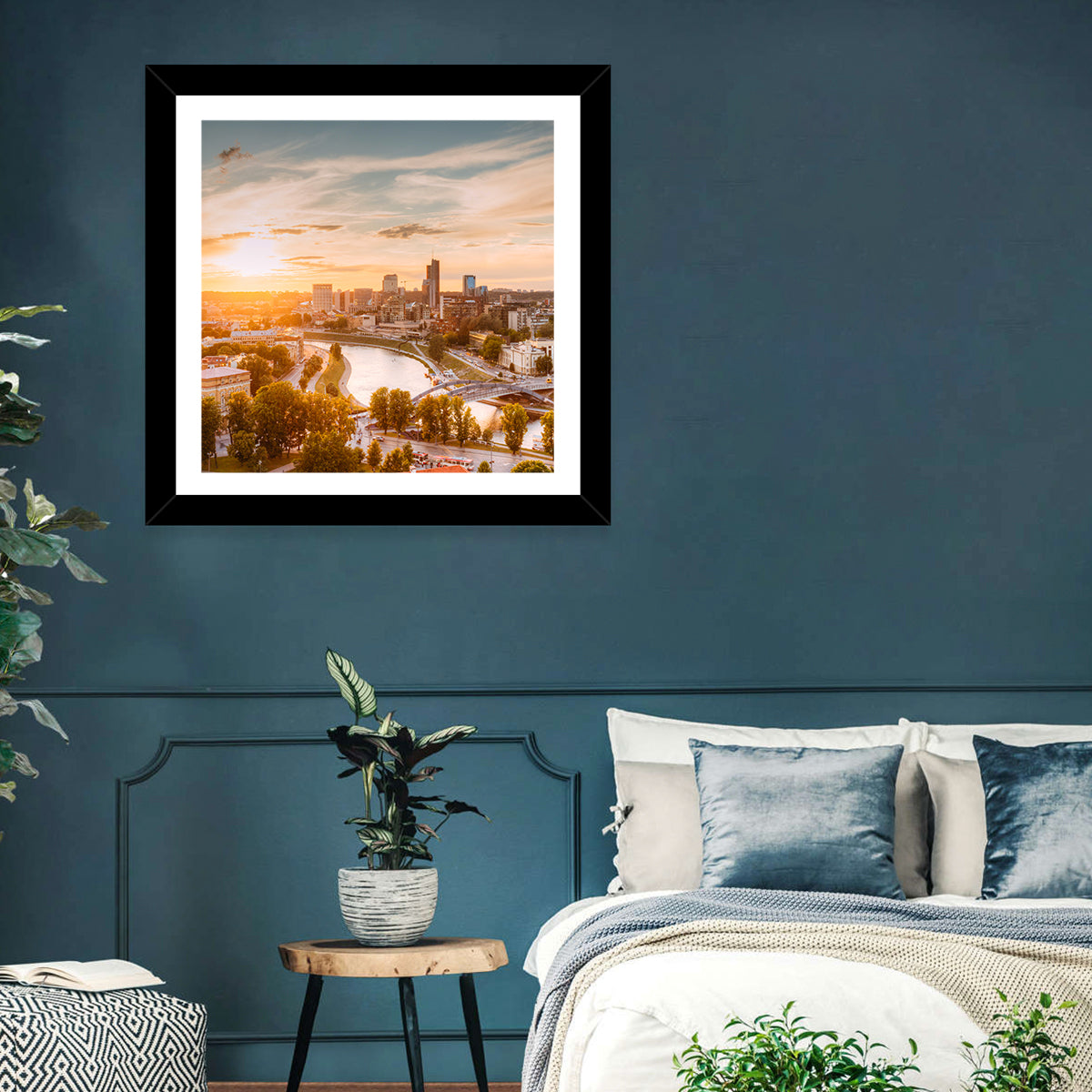 Vilnius Skyline at Golden Hour Wall Art